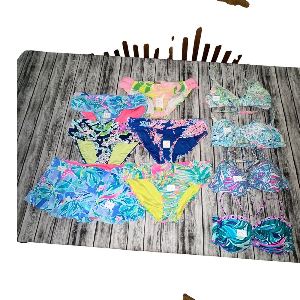 Lilly Pulitzer Lot of Bikini Top and Bottoms Mix Match
